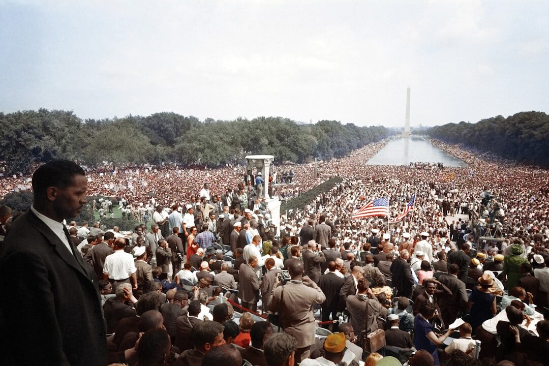 president speaking to large crowd